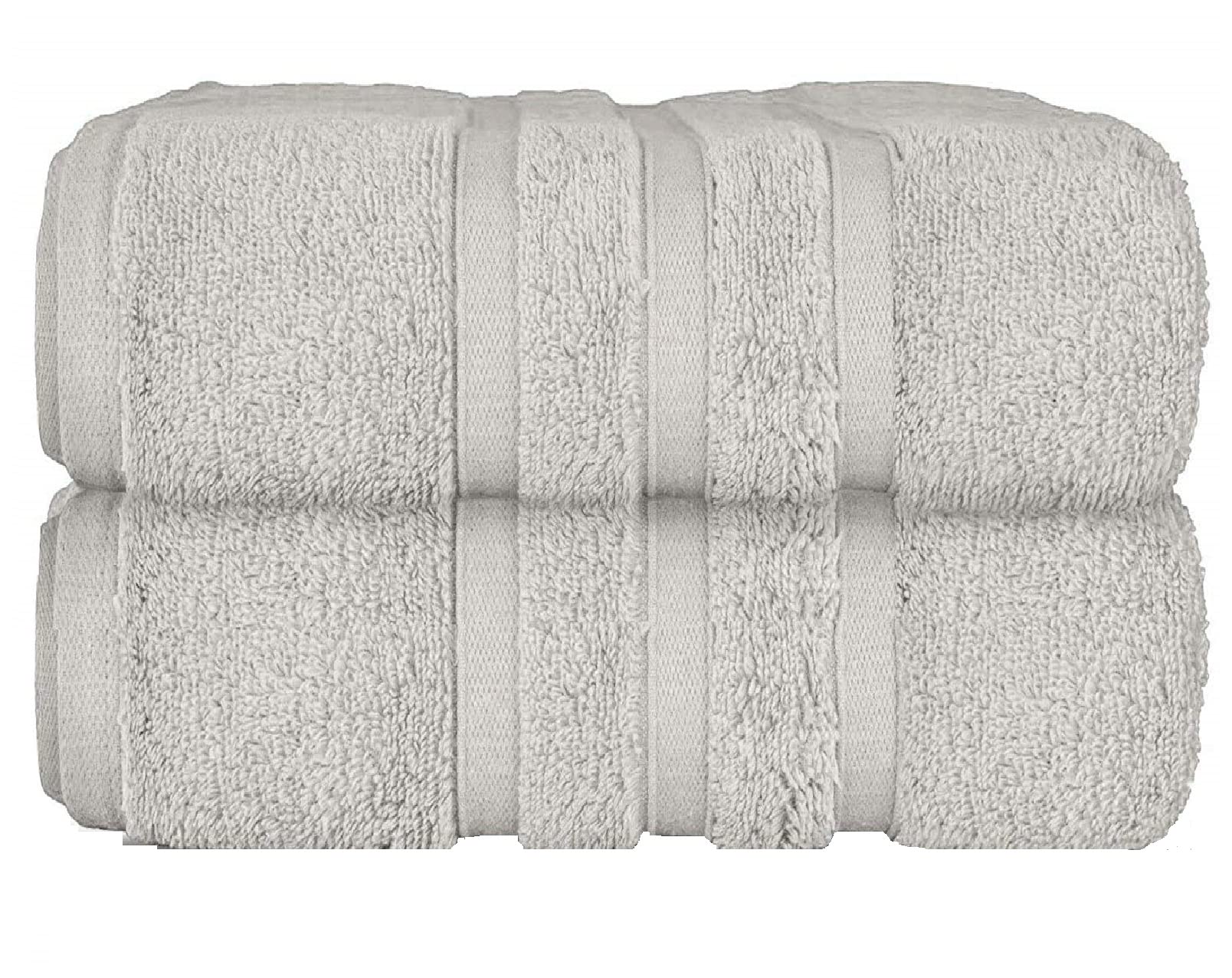 Uk Furniture 2 Pack Extra Large|95x200cm| Super Jumbo Bath Sheet Towels100% Egyptian Cotton 700GSM Super Soft Towel Set. (Silver)
