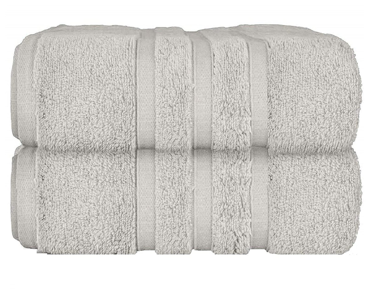 Uk Furniture 2 Pack Extra Large|95x200cm| Super Jumbo Bath Sheet Towels100% Egyptian Cotton 700GSM Super Soft Towel Set. (Silver)