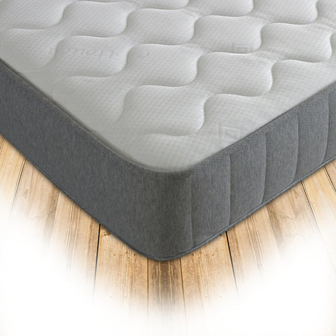 Starlight Beds Castle Essential Sprung 8-Inch Kingsize Mattress – Soft, Grey (5ft x 6ft6)
