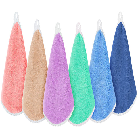 Aolso 6 PCS Flannel Face Cloth, 30x30cm Soft Face Flannels, Baby Flannels Wash Towels Quick Dry, Reusable Face Body Squares for Newborns and Infants