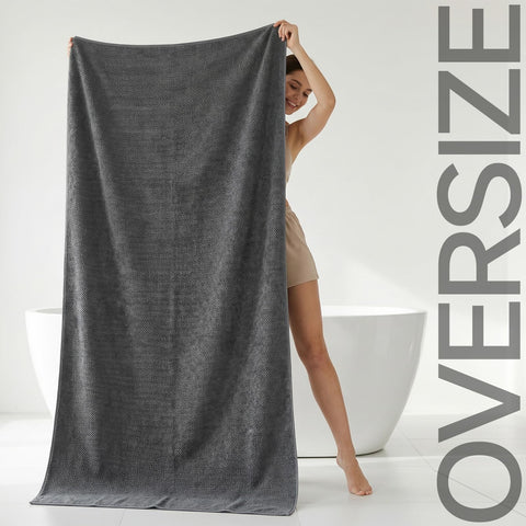 REDKISS 2-Pack Extra Large Bath Towels-100x200CM Microfibre Towel for Adult