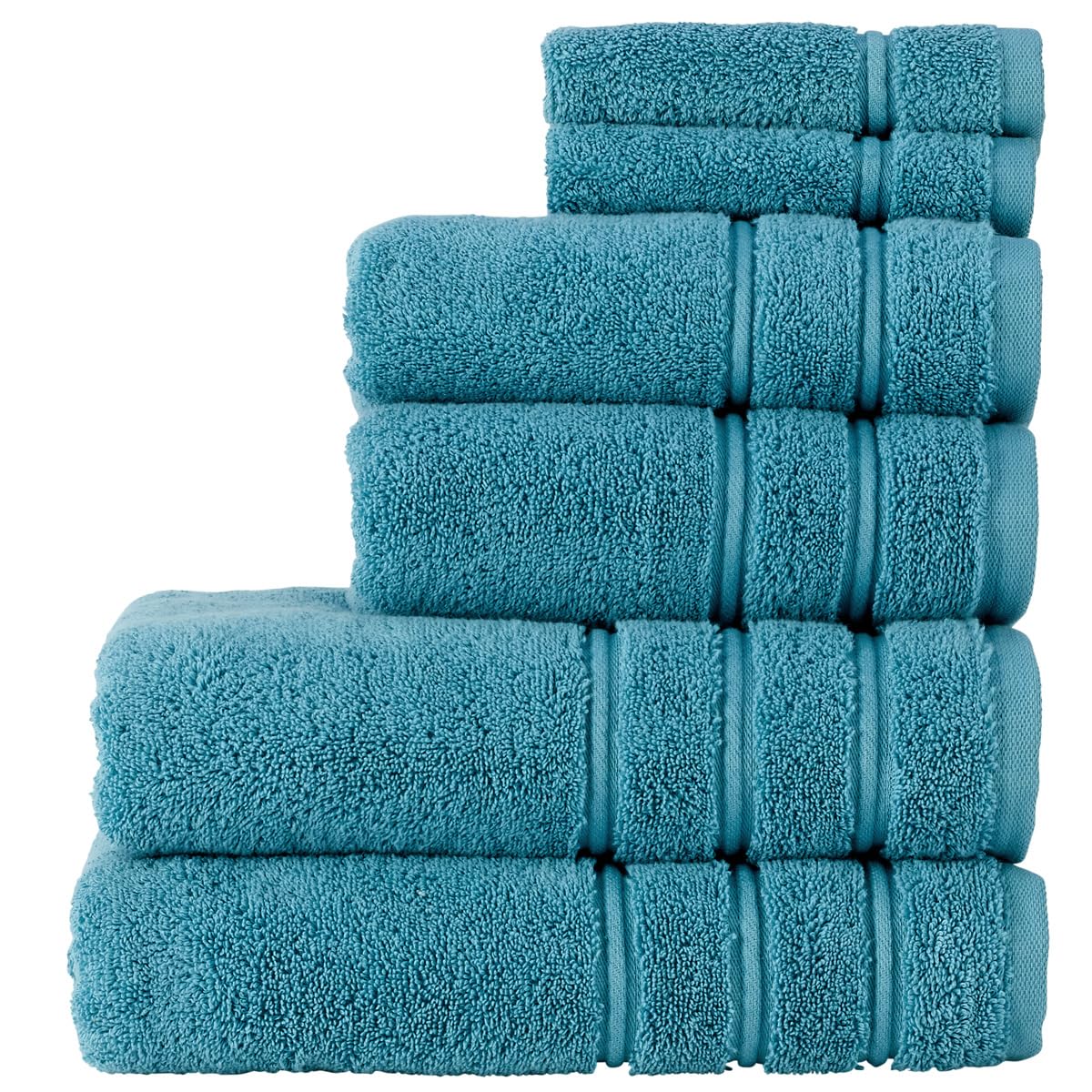 Christy Antalya Large Bath Towels | Set of 6 | 100% Turkish Cotton | 600GSM | Soft Plush Luxury Towel Set
