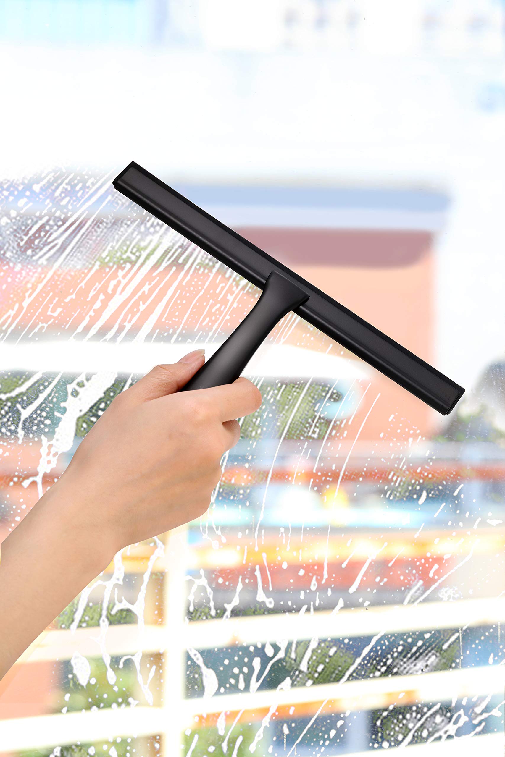 Ambrosya® | Exclusive shower puller made of stainless steel | Puller Bath Puller Bathroom Shower Wiper Window Wiper Holder Bracket Toilet WC Wiper