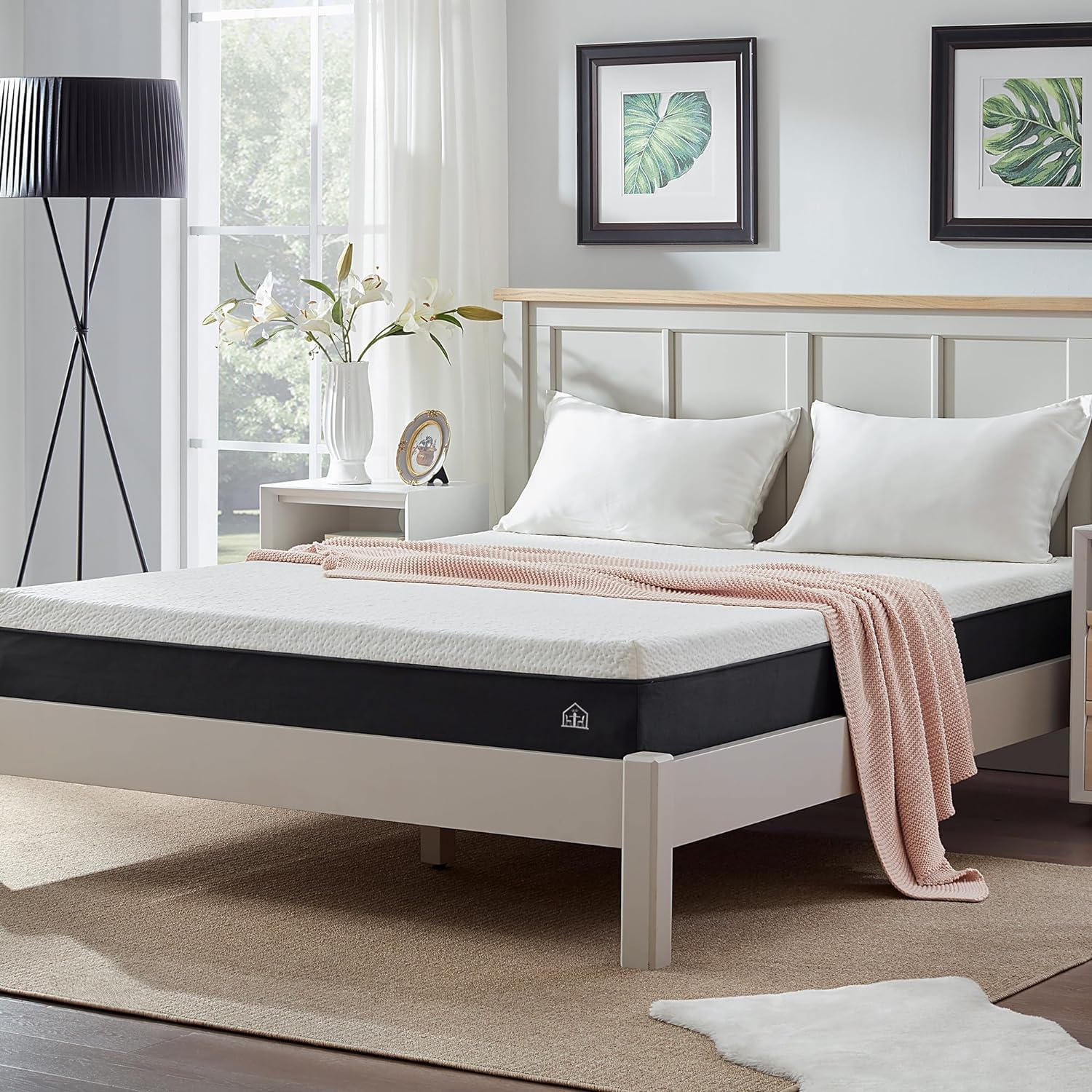 Classic Living Aether Memory Foam Mattress with Cooling Gel Foam - 18 cm Medium Firm Single Mattress in a Box, White, 90X190