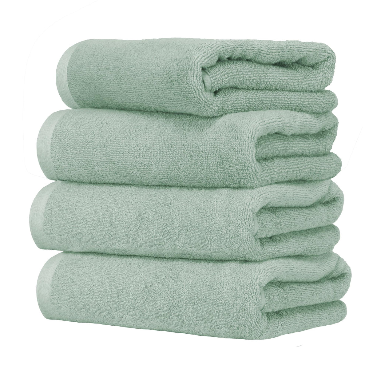Ruggeri 4 Piece Guest Towel Set, 40x50 cm, Soft Cotton, Sage