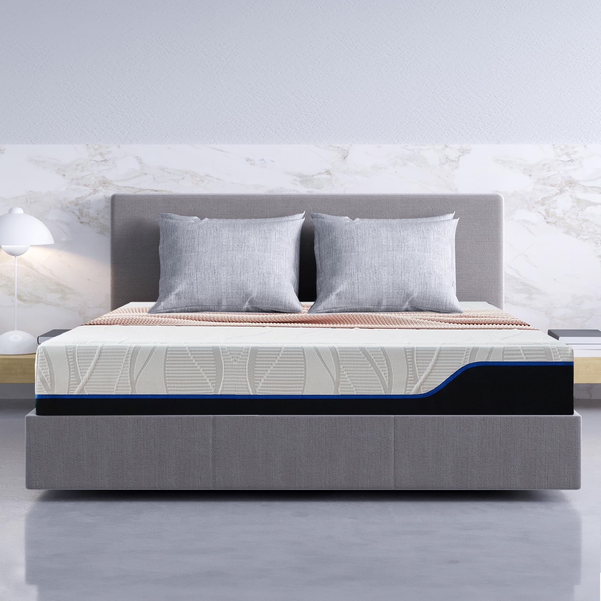 Classic Brands MFM-CG Memory Foam Mattress, White, 90x200