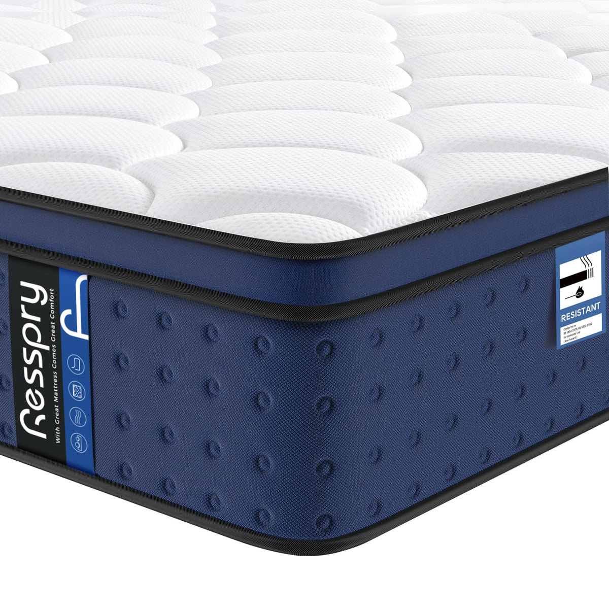 Resspry King Size Mattress, 10Inch Hybrid Mattress for Pressure Relief