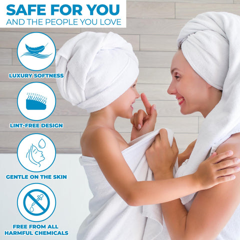 Superior Collection 100% Zero Twist Cotton Super Soft and Absorbent Bath Towel Set, Ivory (Set of 2)