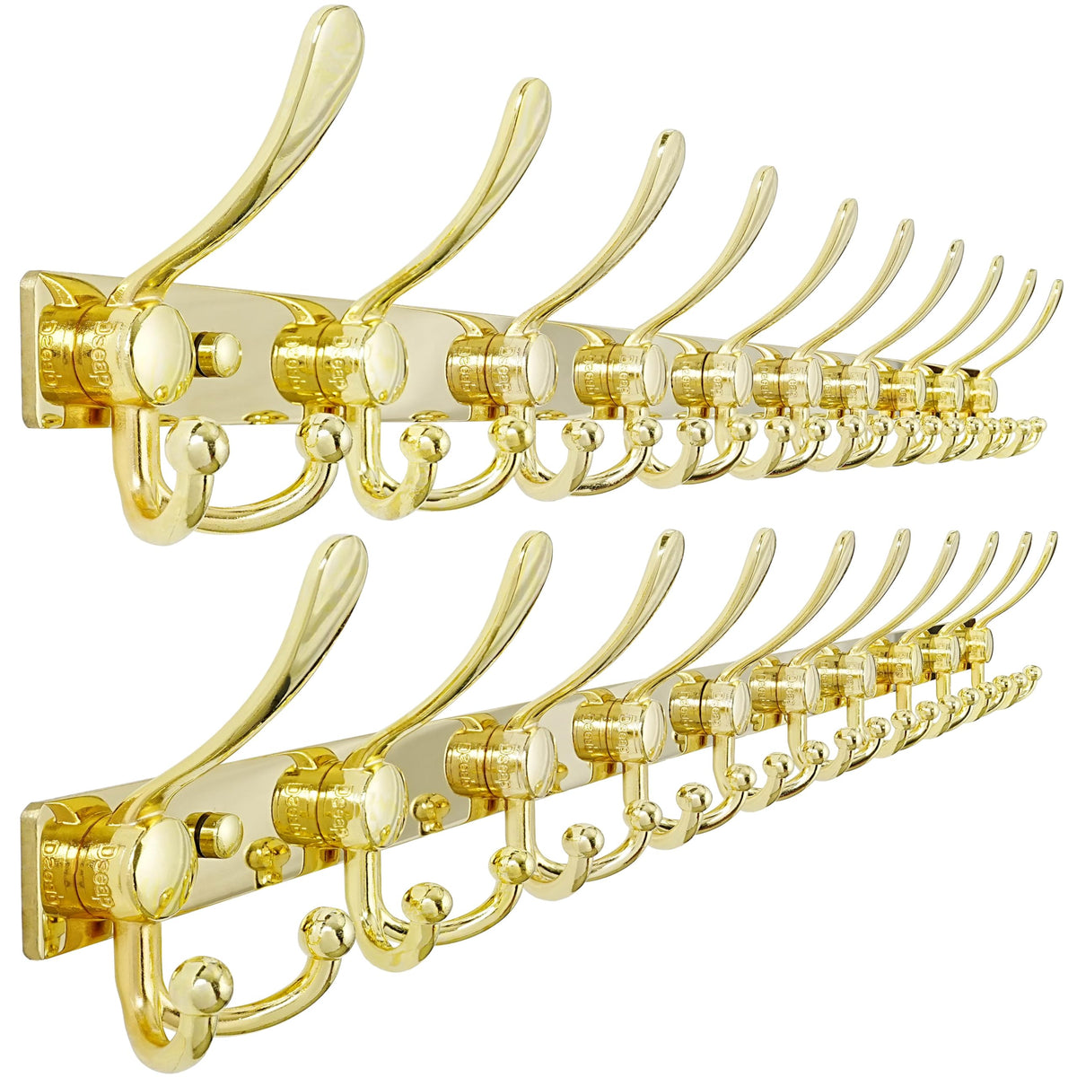 Dseap Coat Rack Wall Mount 94cm, Heavy Duty 2.5mm Base vs Flimsy 1mm, Double-Thick Solid Anti-Snap Hooks