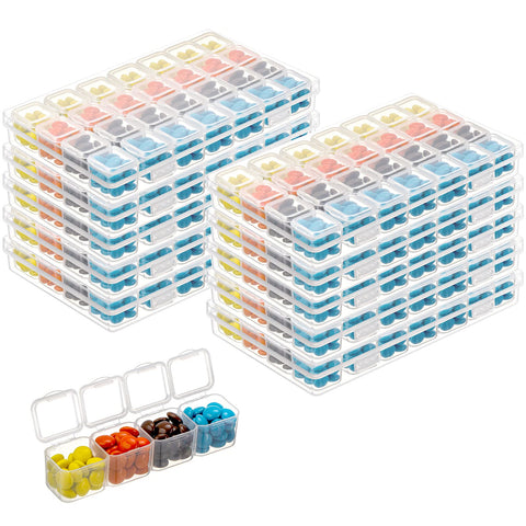 Lawei Pack of 10 Diamond Embroidery Box Diamond Painting Storage Boxes, Sorting Boxes Each with 28 Compartment