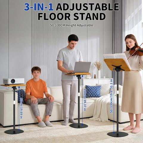 OUUTMEE Height Adjustable 50 to130CM Standing Reading Stand