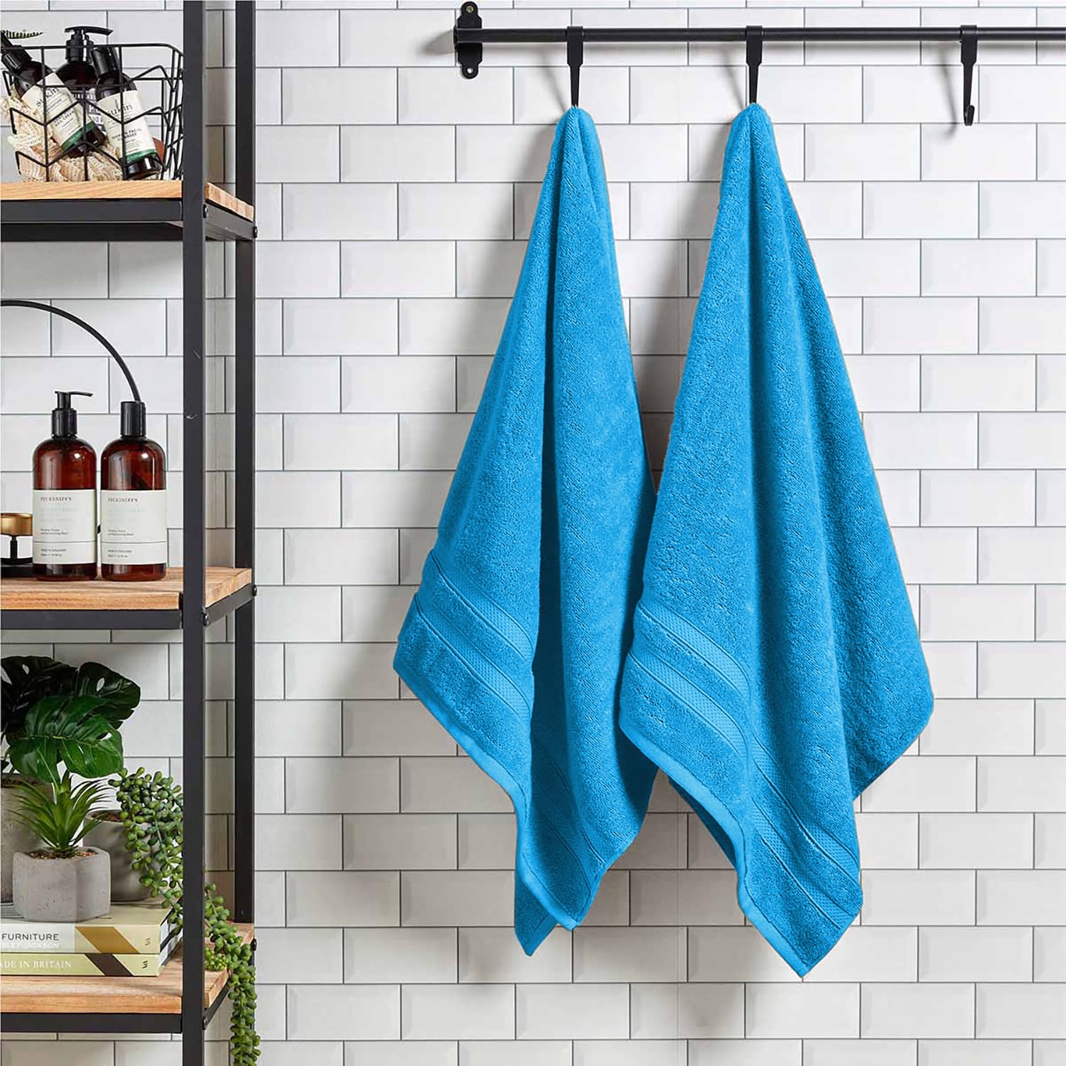 Christy Chroma Bath Sheets | Set of 2 | Highly Absorbent Heavyweight 675GSM | Bold and Bright | Soft Velvety Smooth Bathroom Shower Towels