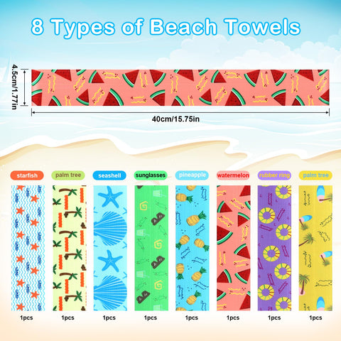 8 Pack Towel Bands for Sun Loungers & Beach Chairs - Windproof & Non-Slip