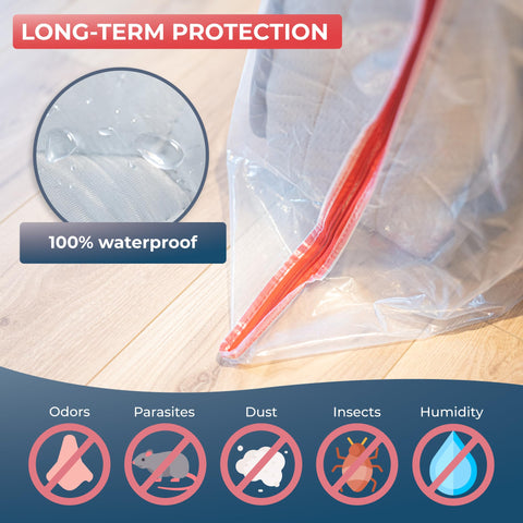 WRAPPYBAG – Protective Plastic Mattress Case — Baby Size — Waterproof, Anti-Tear Storage Bag — For House Moves, Storage and Transport (28" x 55")