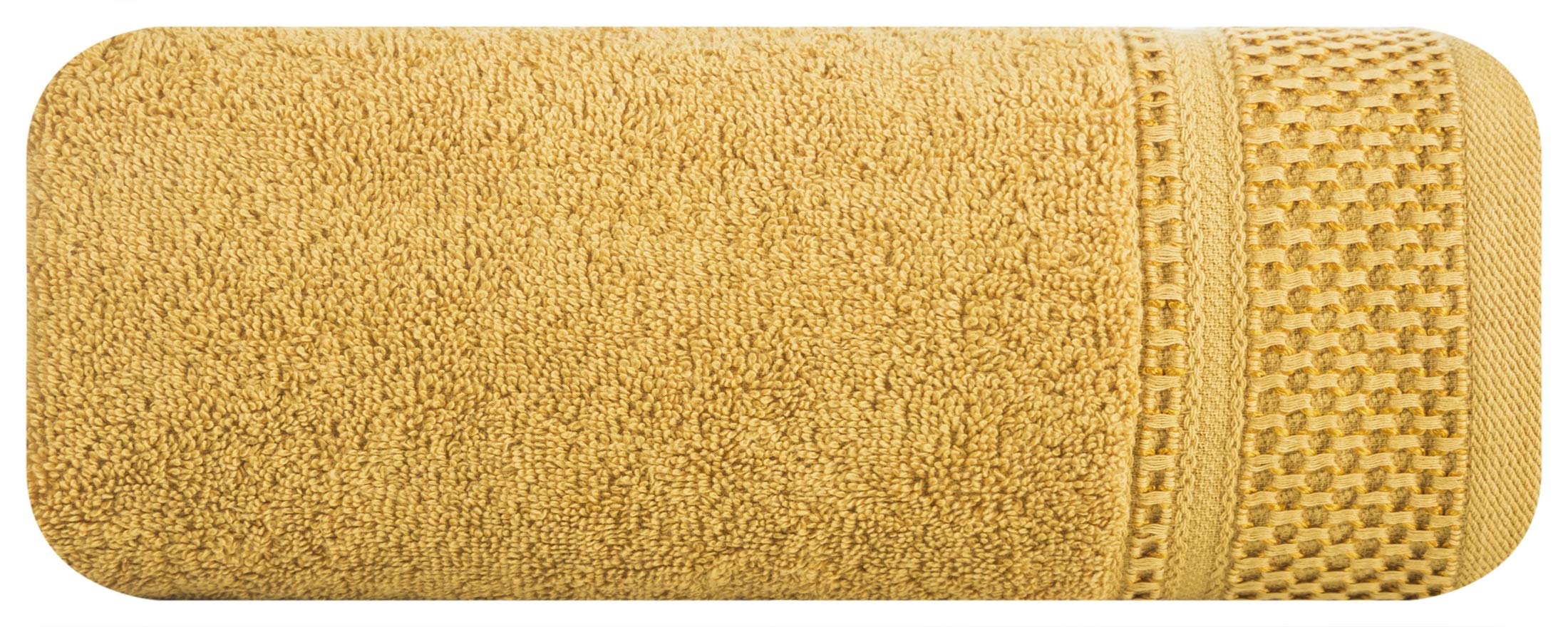 Eurofirany Carlo Bath Towel Set Hand Towel Sauna Towel Pattern - Absorbent, 100% Cotton 580g/m, Pack of 3 and 6, Rapeseed Yellow, 50 x 90 cm, 6