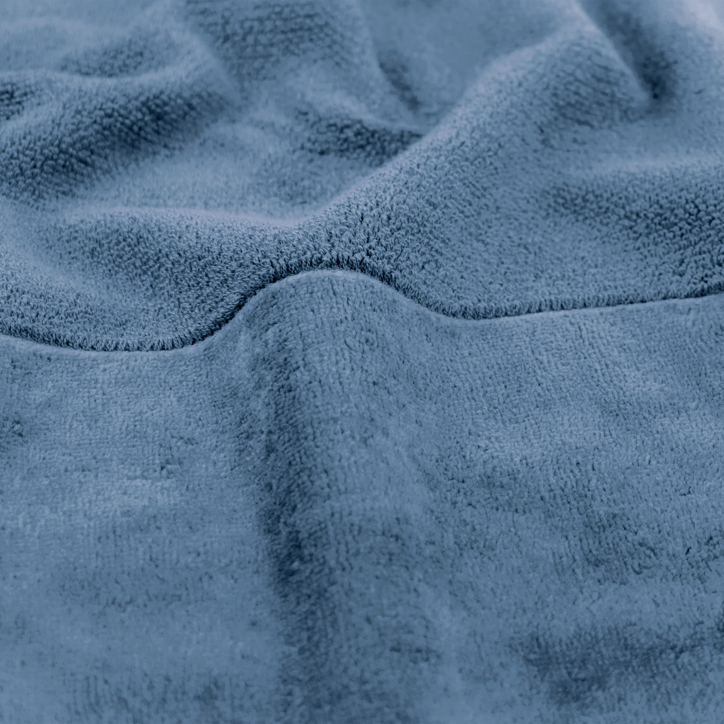 Möve Bamboo Luxe Wash Mitt 15 x 20 cm 60% Cotton / 40% Viscose Bamboo Pulp Steel Blue