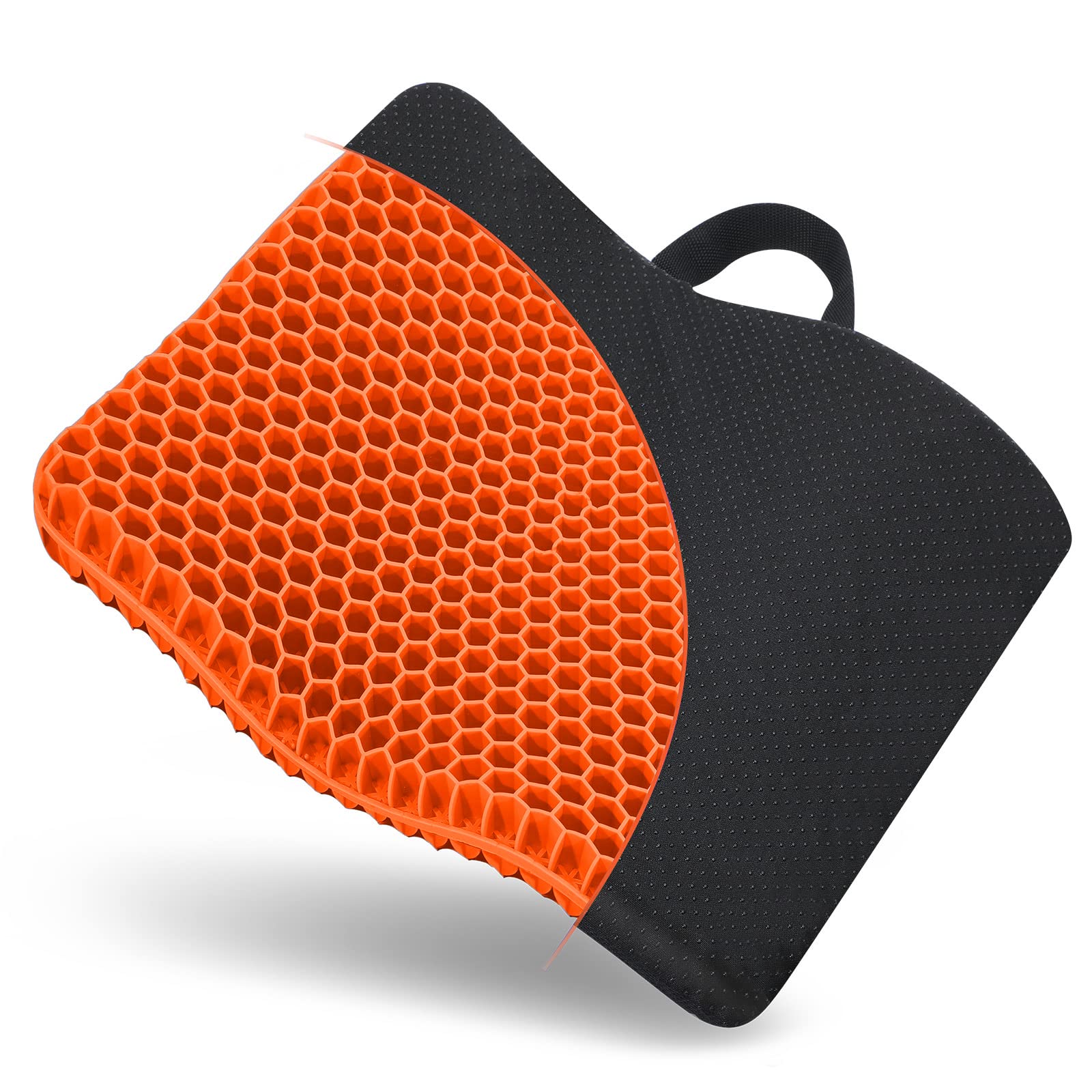 Fzitiy 2024 NewLarge Gel Seat Cushion, Breathable Honeycomb Design Double Thick Egg Gel Cushion with Relieving Pain Pressure for Car Office Home