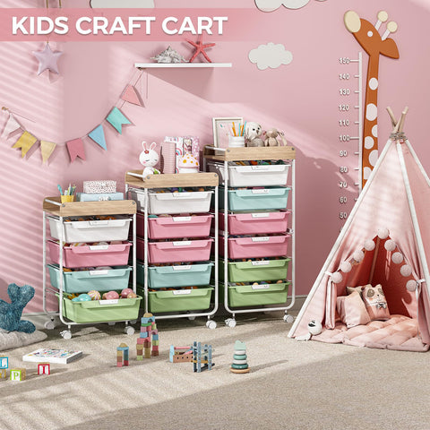 SYKIARIOL 6-Drawer Storage Cart