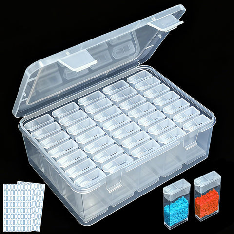 Qualsen Diamond Art Accessories Storage Boxes, 35 Grids, 1 Pack