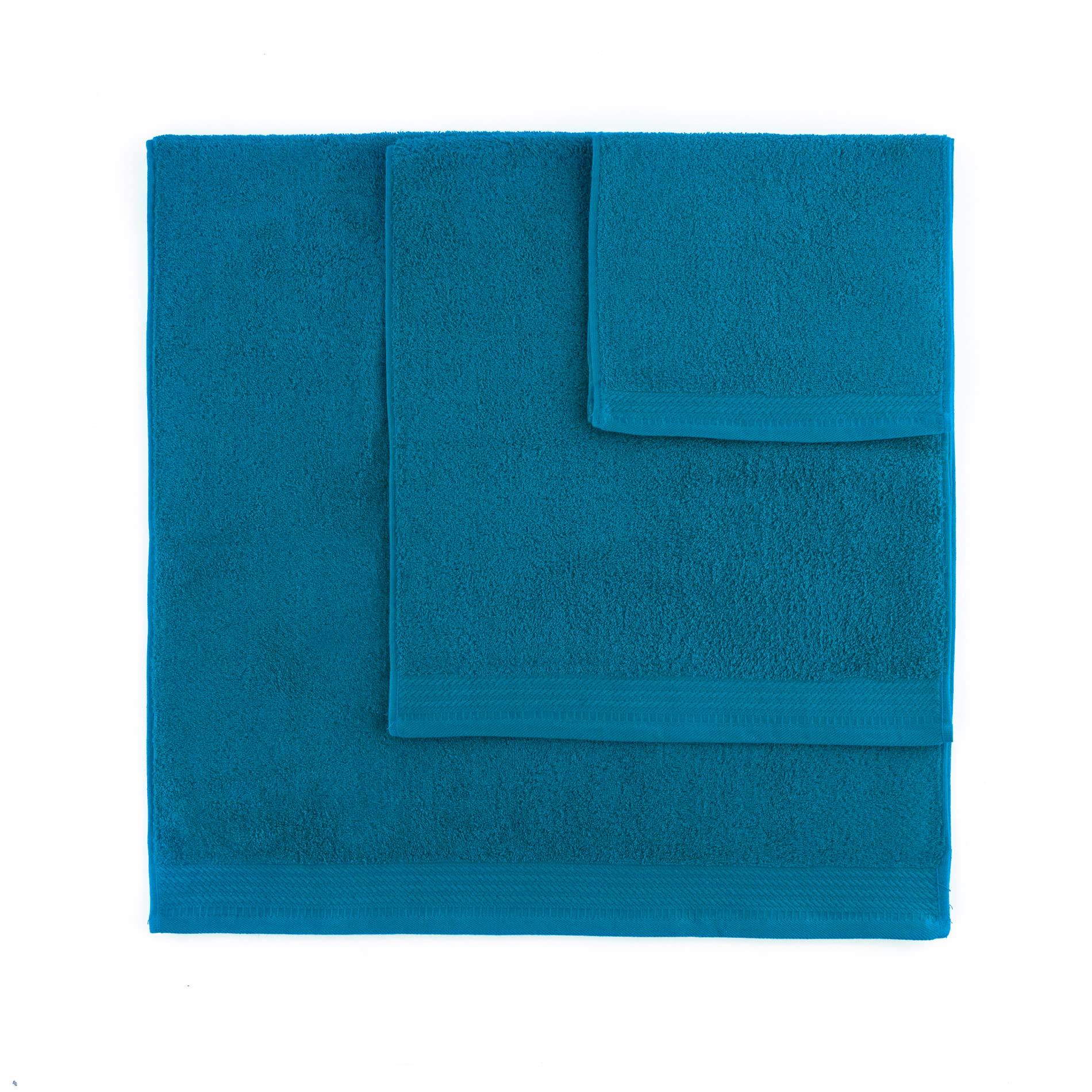 Top Towel - Premium - Large Bath Towels - Bath Towels - 2 Face Towels or Bidet -30x50cm - 100% Cotton - 600g - Ocean