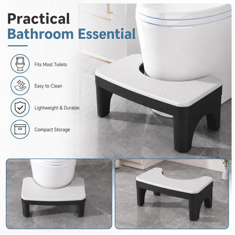 Squatting Toilet Stool for Adults, 6.7 Inch Poop Stool Squat Adult, Non-Slip Toilet Foot Potty Stools for Bathroom