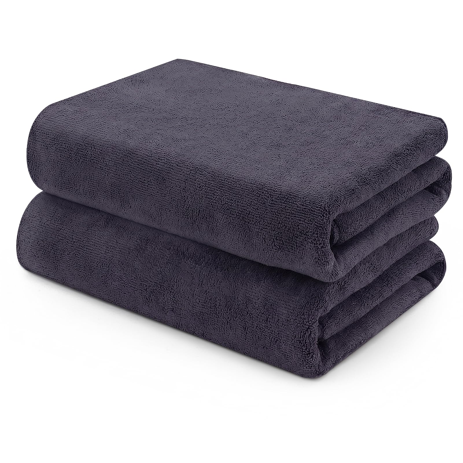saerryor 2 Pack Grey Salon Towel, Microfibre Hair Drying Salon Towel