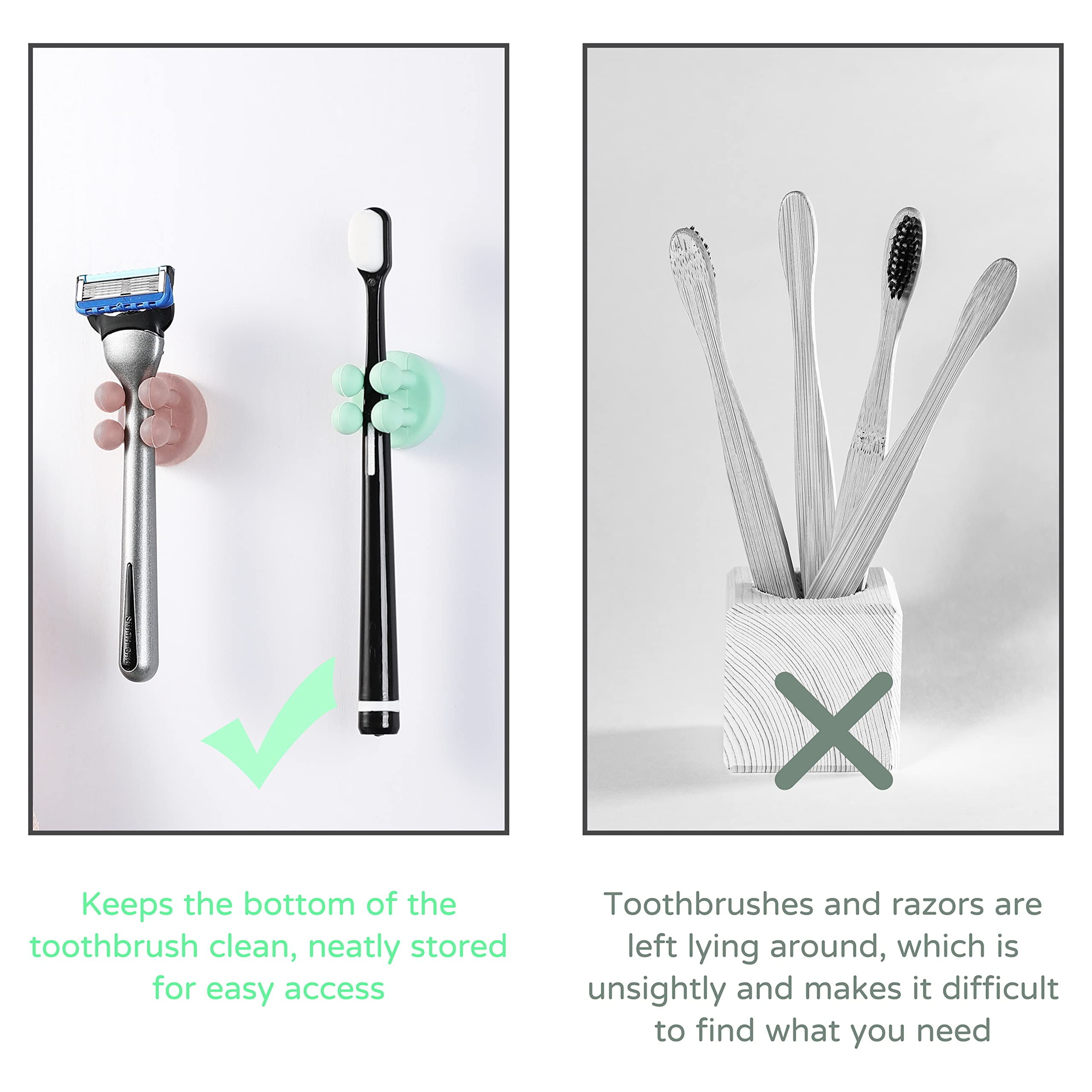 Silicone Toothbrush Holders Multi-Function Hook Razor holder Waterproof