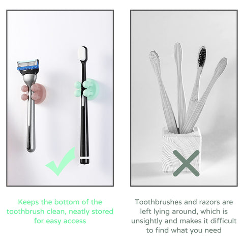 Silicone Toothbrush Holders Multi-Function Hook Razor holder Waterproof