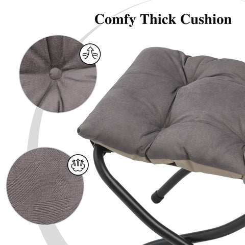 Mordchil EU 15"(H) Folding Ottoman, Foldable Footrest Stool, Portable Small Foot Stool for Couch, Collapsible Foot Rest Ottoman for Sofa