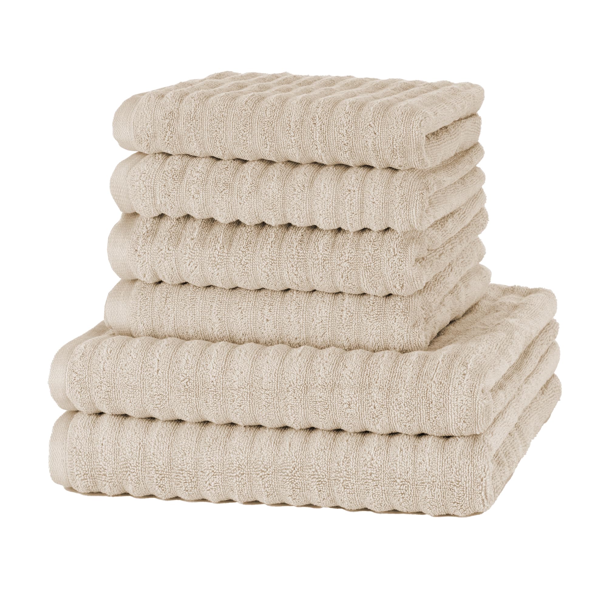 Merana OSLO towel set | quick-drying, soft & lint-free | terry luxury quality | 100% cotton terrycloth | OEKO-TEX | 590 GSM | gift set | Beige