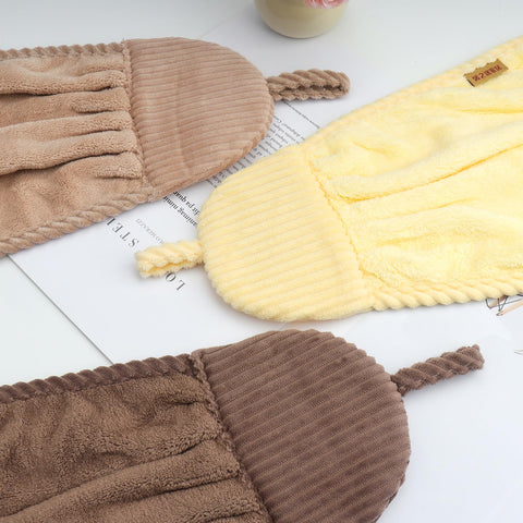 LHNNDM 3 Pack Microfibre Soft Hand Towels, Super Water Absorbent Towel with Hanging Loops for Bathroom Or Kitchen, Hanging, Soft, Absorbent
