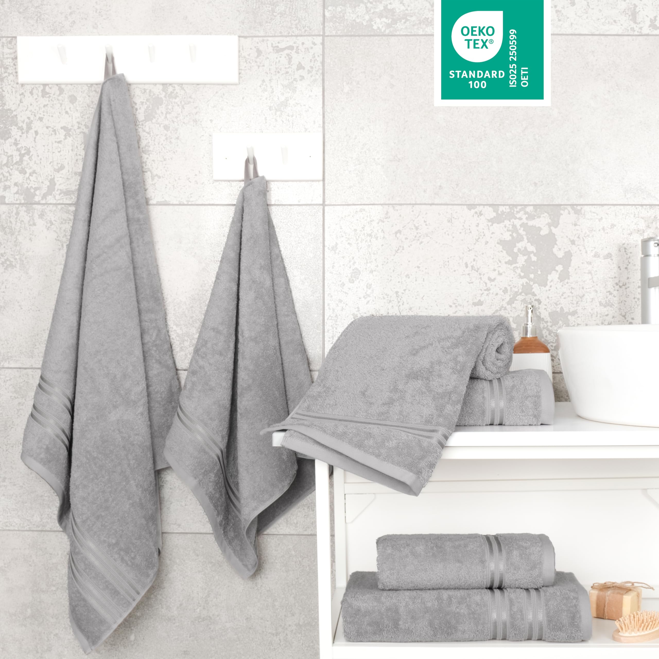 Hammetex Bathrobe 100% Cotton Unisex for Men and Women Quality 400 g/m² Quality Soft Absorbent Terry Towelling Bathrobe for Couples with Pockets