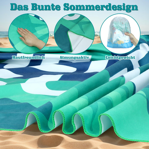 LEcylankEr Beach Towels for Adults XL 180 x 90 CM Large Microfibre Beach Towel Quick Dry Sandproof Beach Towels for Adults Extra Large for
