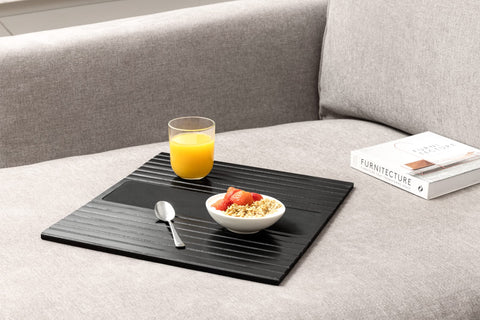 Bamboo Sofa Arm Tray – Anti-Slip, Flexible Sofa Arm Table for All Armrests – Durable Couch Tray with Elegant Design, Natural Color