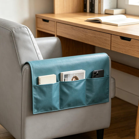 Waterproof Sofa Armrest Organizer Armchair Hanging Storage Bag Non-Slip Armrest Cover Caddy Sofa Arm Tidy Holder Pocket for TV Remote Magazine Cell