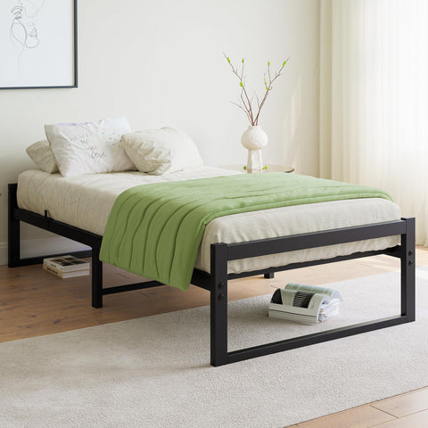 VECOCHO Single Bed Frame,Heavy Duty Metal Platform Bed Frame Single,Black