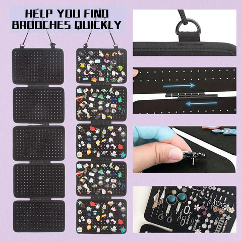 TUBAWD Pin Badge Display, Pin Display, Enamel Pins Displays – 5-Sheet Removable Felt Organizer Board with 850 Holes