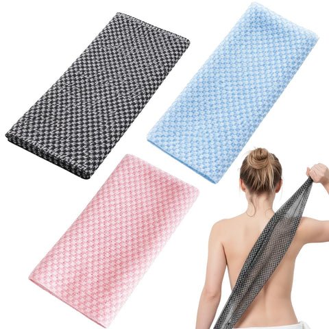 Exfoliating Shower Towel, Japanese Exfoliating Towel, 3Pcs Shower Towels for Gentle Cleansing and Muscle Relaxation Sensitive Skin and Post-Workout