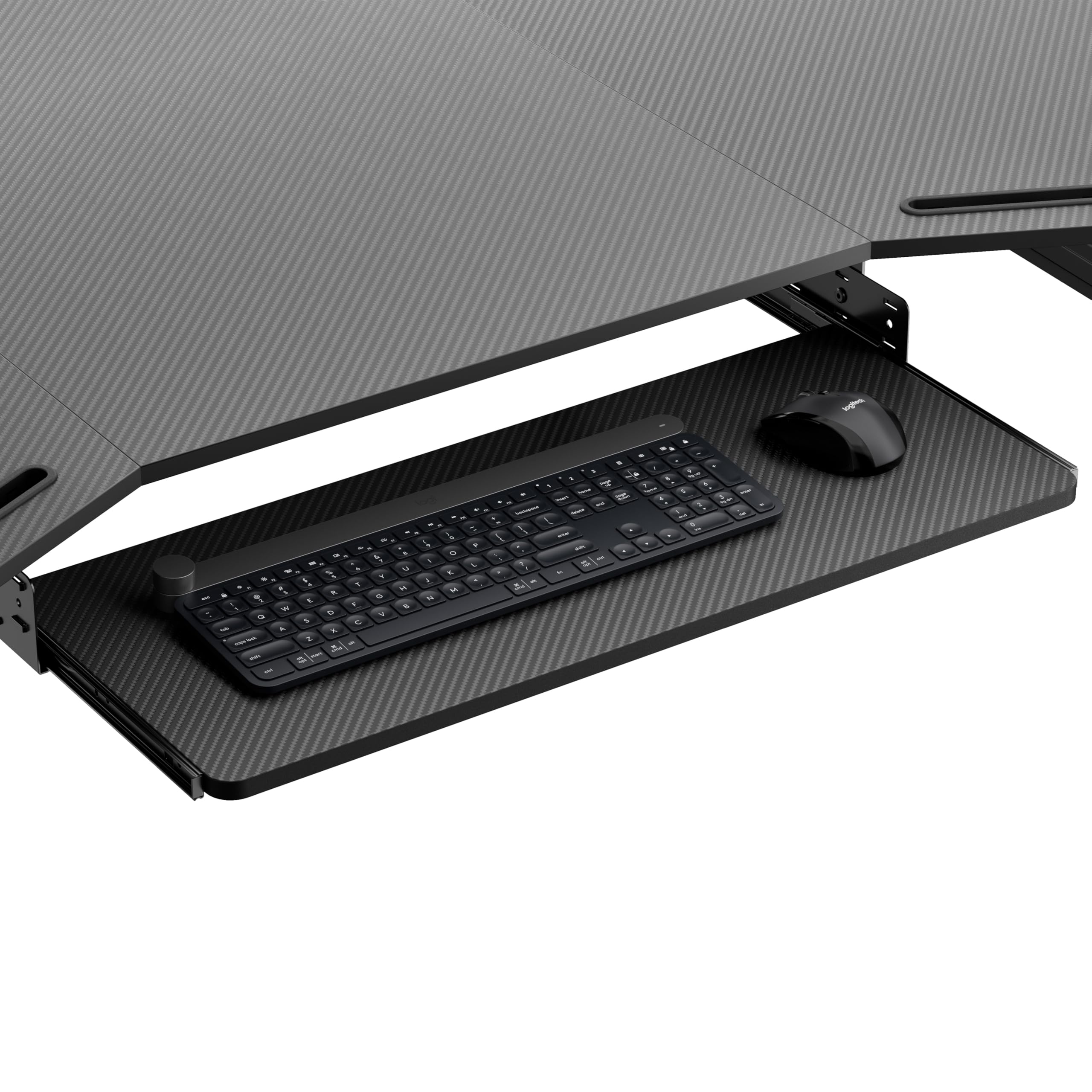 EUREKA ERGONOMIC Adjustable Keyboard Tray Under Desk, 28x11 Inch Large Slide Out Keyboard & Mouse Platform Tray