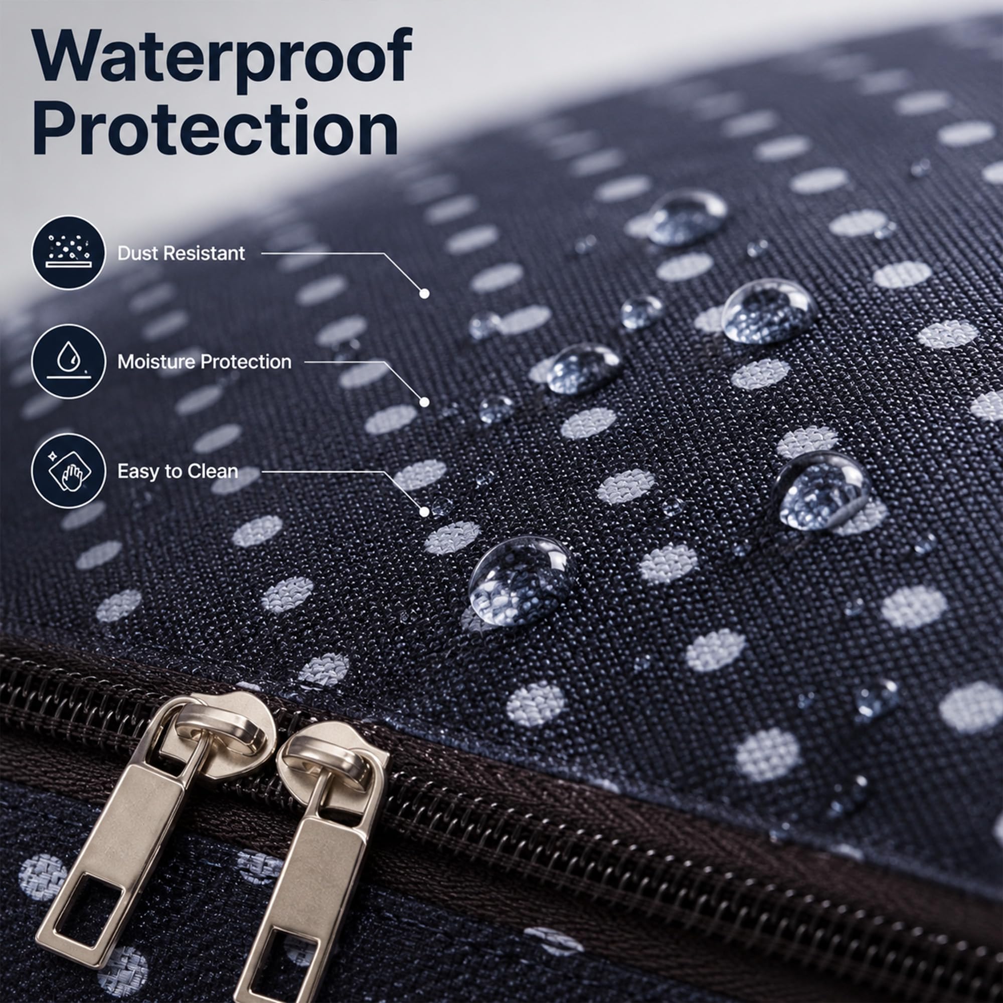 HomlyPro 110L Large Storage Bag, Heavy Duty Waterproof Bag with Zip, Strap & Handle for Moving House Essentials, College Dorm, Christmas Decor