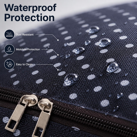 HomlyPro 110L Large Storage Bag, Heavy Duty Waterproof Bag with Zip, Strap & Handle for Moving House Essentials, College Dorm, Christmas Decor
