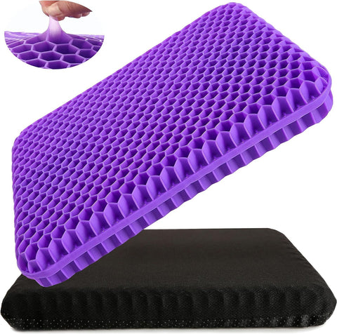 Chair Cushions,Car Seat Cushion,Honeycomb Gel wheelchair Cushion for Driving,Airplane,Travel,Orthopedic,Coccyx,Office,Desk,Pressure