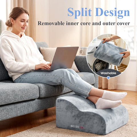 Foot Rest for Under Desk at Work, Multifunctional 3-Tier Foot Stool with Washable Cover, Ergonomic Foot Rest for Office Chair, Gaming Chair & Sofa