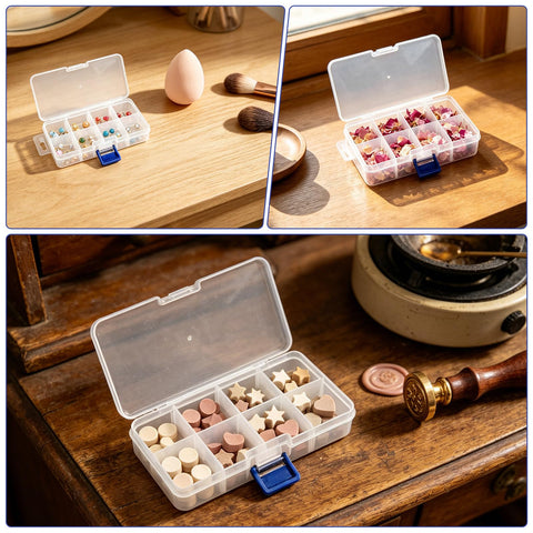 TONGIHS 6 Pcs Bead Storage Box,for Collecting Small Items,Transparent