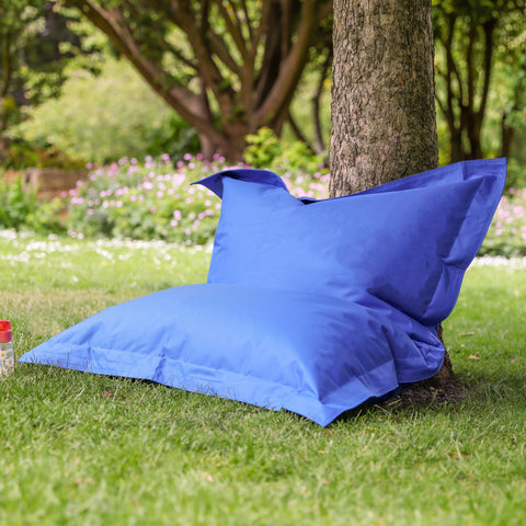 Bean Bag Bazaar Large Outdoor Kids Bean Bag with Filling Included, Blue