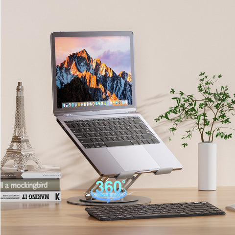 Uwenkjie Portable laptop stand, 360 degree rotation, ergonomically designed foldable computer stand, adjustable height