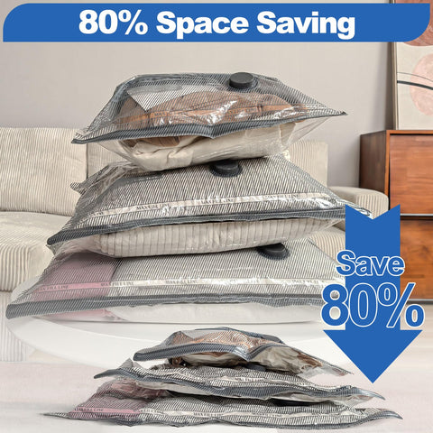 Vacbird Vacuum Storage Bags with Electric Pumps for Travel, 9 Pack