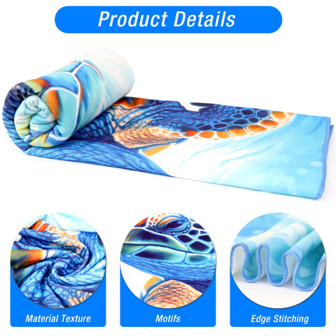 ZIOSINM Beach Towel Microfiber Beach Towel for Adult, 180 * 90cm Extra Large Beach Towel for Swimming, Beach, Travel, Sand Free, Quick Dry