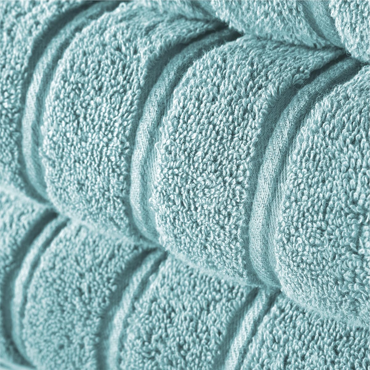 Christy Antalya Hand Towels | Set of 2 | 100% Turkish Cotton | 600GSM | Soft Plush Luxury Towel Set | 50cm x 90cm | Quick Dry | Ocean Blue