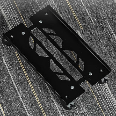 Hniuyun Metal Computer Tower Stand, Adjustable Width 20-26cm, Heavy-Duty PC Stand with 4 Caster Wheels, Fits Most Towers, Black
